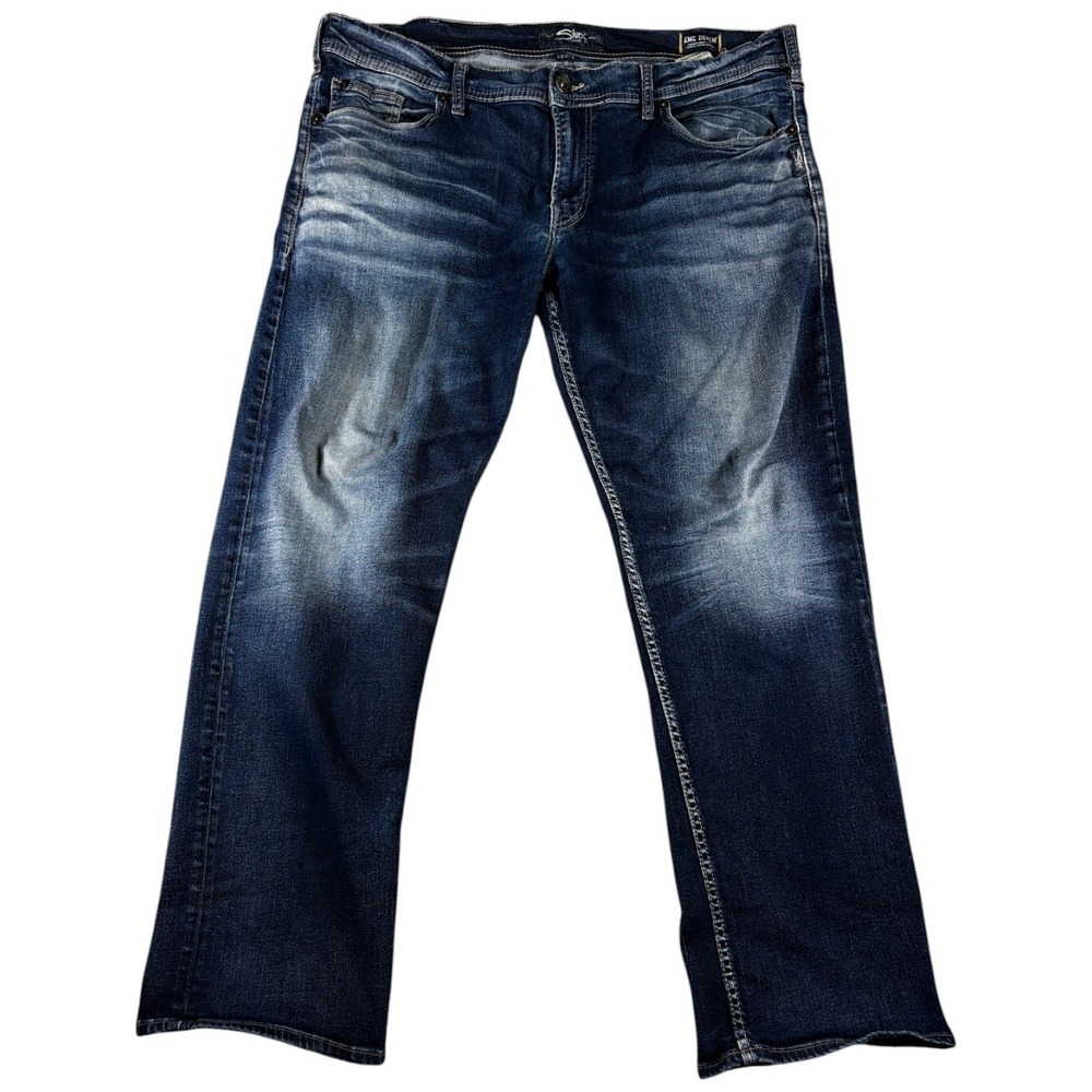 Silver Jeans Eddie Relaxed Men 40x32 Dark Wash Western Relaxed Tapered Y2K